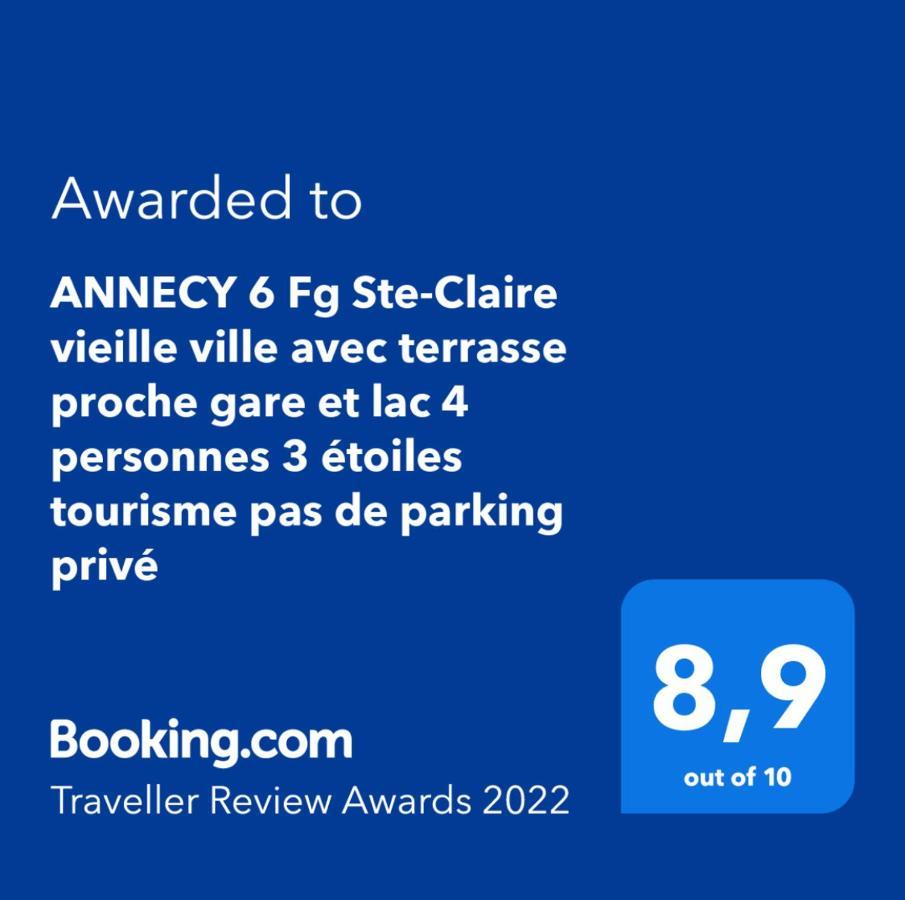 Annecy Sainte Claire Vieille Ville 38M2 Terrasse Proche Gare Et Lac 4 Pers 3 Etoiles Eksteriør bilde